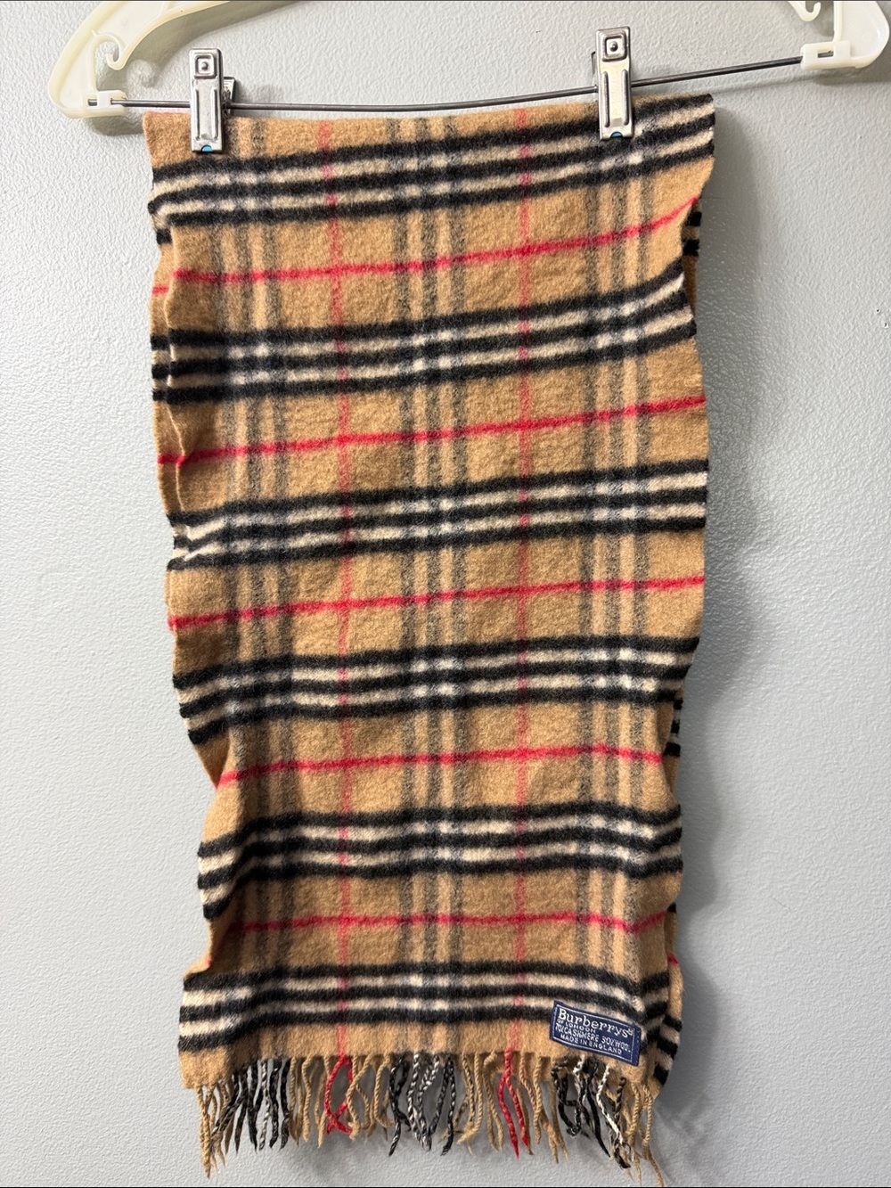 vintage Burberrys of London scarf classic Nova Check 70% cashmere and 30% wool - Picture 4 of 6